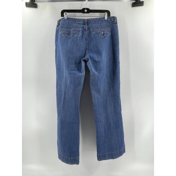 Bill Blass Mid Rise Medium Wash Straight Leg Button Pockets Denim Jeans Size 14 - Picture 3 of 16